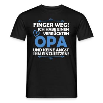 J'ai un grand-père fou - T-shirt homme - noir - Devant - AI Model Male 178 light (178cm)