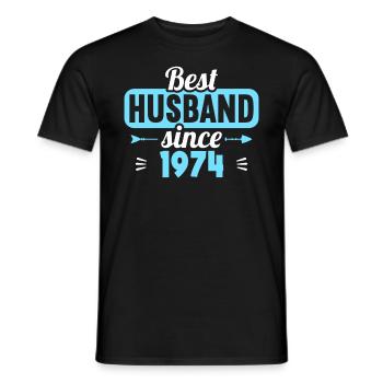 Best husband since 1974 50th wedding anniversary - Men's T-Shirt - black - Front - AI Model Male 178 light (178cm)