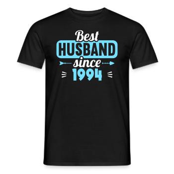 Best husband since 1994 30th wedding anniversary - Men's T-Shirt - black - Front - AI Model Male 178 light (178cm)