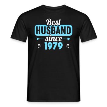 Meilleur mari depuis 1979 45e anniversaire de mariage - T-shirt homme - noir - Devant - AI Model Male 178 light (178cm)