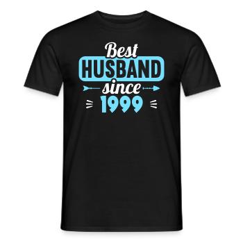 Best husband since 1999 25th wedding anniversary - Men's T-Shirt - black - Front - AI Model Male 178 light (178cm)