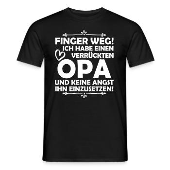 J'ai un grand-père fou - T-shirt homme - noir - Devant - AI Model Male 178 light (178cm)