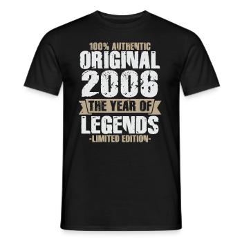 Légende 2006 Cadeau d'anniversaire vintage original - T-shirt homme - noir - Devant - AI Model Male 178 light (178cm)