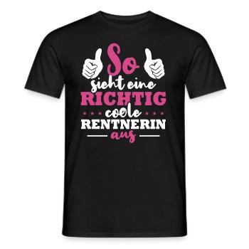 This is what a really cool pensioner looks like - Men's T-Shirt - black - Front - AI Model Male 178 light (178cm)