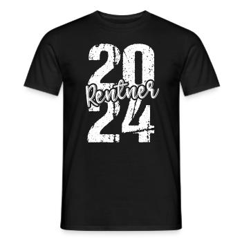 Retirement Pension Pensioner Pensioner Pension 2024 - Men's T-Shirt - black - Front - AI Model Male 178 light (178cm)