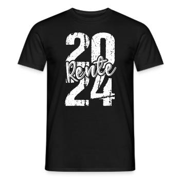 Retirement Pension Pensioner Pensioner Pension 2024 - Men's T-Shirt - black - Front - AI Model Male 178 light (178cm)