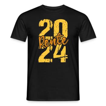 Retirement Pension Pensioner Pensioner Pension 2024 - Men's T-Shirt - black - Front - AI Model Male 178 light (178cm)