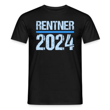 Retirement Pension Pensioner Pensioner Pension 2024 - Men's T-Shirt - black - Front - AI Model Male 178 light (178cm)