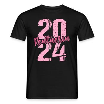 Retirement Pension Pensioner Pensioner Pension 2024 - Men's T-Shirt - black - Front - AI Model Male 178 light (178cm)