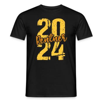 Retirement Pension Pensioner Pensioner Pension 2024 - Men's T-Shirt - black - Front - AI Model Male 178 light (178cm)