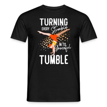 Tumbling Fitness-Akrobatik - Männer T-Shirt - Schwarz - Vorne - AI Model Male 178 light (178cm)