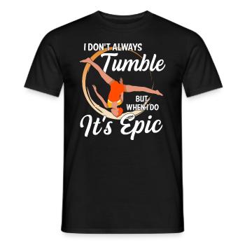 Tumbling Fitness-Akrobatik - Männer T-Shirt - Schwarz - Vorne - AI Model Male 178 light (178cm)