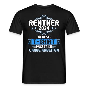 Retirement Pension Pensioner Pensioner Pension 2024 - Men's T-Shirt - black - Front - AI Model Male 178 light (178cm)