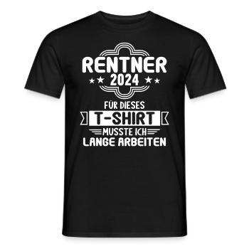 Retirement Pension Pensioner Pensioner Pension 2024 - Men's T-Shirt - black - Front - AI Model Male 178 light (178cm)