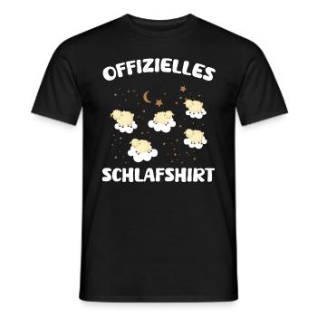 Chemise de nuit officielle Mouton Pyjama Pyjama - T-shirt homme - noir - Devant - AI Model Male 178 light (178cm)