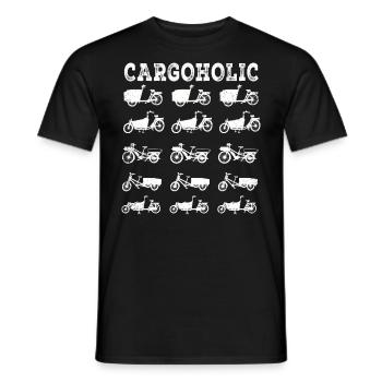 Cargoholic Cargo Bike Cargobike - Men's T-Shirt - black - Front - AI Model Male 178 light (178cm)