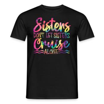 Sisters Don't Let Sisters Ride Alone - Men's T-Shirt - black - Front - AI Model Male 178 light (178cm)