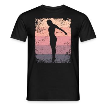 Synchronized Water Diver High Diver - Men's T-Shirt - black - Front - AI Model Male 178 light (178cm)