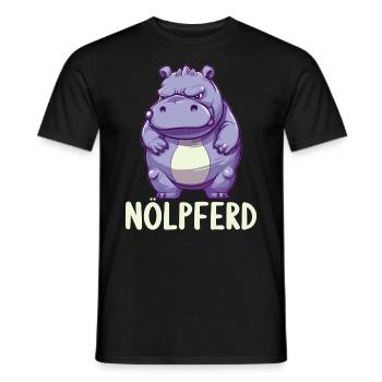 Nilpferd Hippo meckern Meckerer Nölpferd - Männer T-Shirt - Schwarz - Vorne - AI Model Male 178 light (178cm)