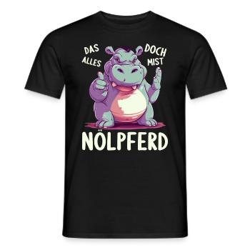 Nilpferd Hippo meckern Meckerer Nölpferd - Männer T-Shirt - Schwarz - Vorne - AI Model Male 178 light (178cm)