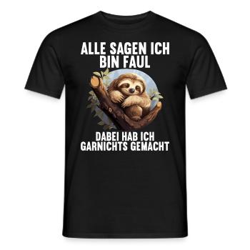 Mes parents disent tous que je suis paresseux - T-shirt homme - noir - Devant - AI Model Male 178 light (178cm)