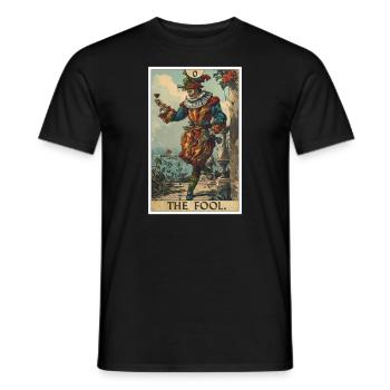Tarotkarten Tarotkarte The Fool Der Narr - Männer T-Shirt - Schwarz - Vorne - AI Model Male 178 light (178cm)