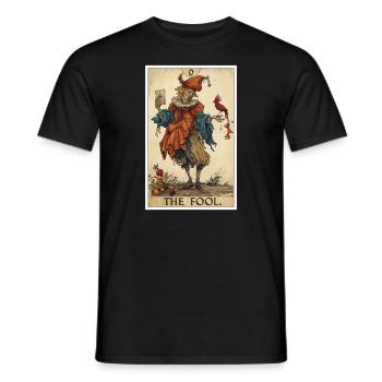 Tarotkarten Tarotkarte The Fool Der Narr - Männer T-Shirt - Schwarz - Vorne - AI Model Male 178 light (178cm)