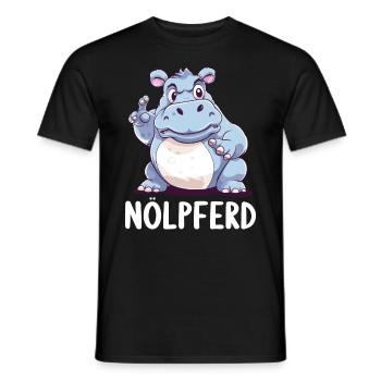 Nilpferd Hippo meckern Meckerer Nölpferd - Männer T-Shirt - Schwarz - Vorne - AI Model Male 178 light (178cm)