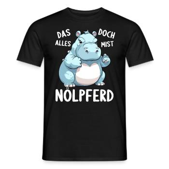 Nilpferd Hippo meckern Meckerer Nölpferd - Männer T-Shirt - Schwarz - Vorne - AI Model Male 178 light (178cm)