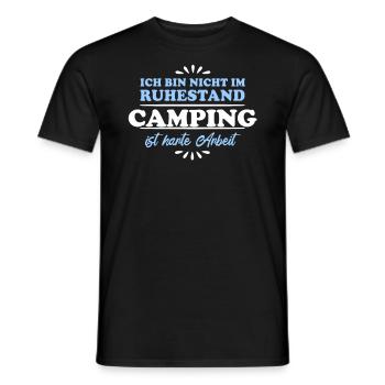Retirement Pensioner Pensioner Camping-Camper - Men's T-Shirt - black - Front - AI Model Male 178 light (178cm)