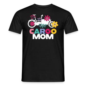Cargo Mom Cargo Bike Cargo Bike - Men's T-Shirt - black - Front - AI Model Male 178 light (178cm)