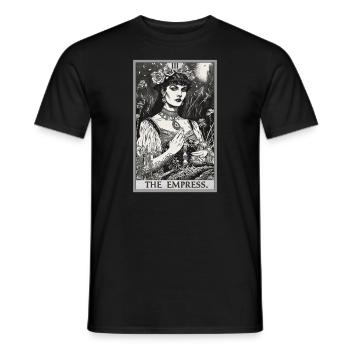 Carte de Tarot L’Impératrice Le Souverain - T-shirt homme - noir - Devant - AI Model Male 178 light (178cm)