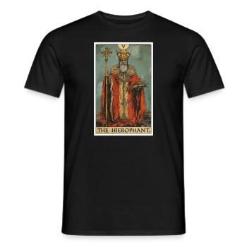 Tarotkarte The Hierophant Der Hierophant - Männer T-Shirt - Schwarz - Vorne - AI Model Male 178 light (178cm)
