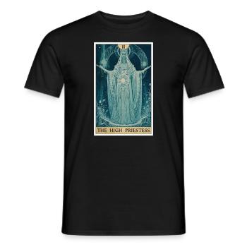 Tarotkarte The High Priestess Die Hohepriesterin - Männer T-Shirt - Schwarz - Vorne - AI Model Male 178 light (178cm)