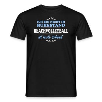 Retirement Pensioner Pensioner Beach volleyball - Men's T-Shirt - black - Front - AI Model Male 178 light (178cm)
