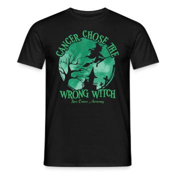 Cancer Witch Green Liver Cancer - Men's T-Shirt - black - Front - AI Model Male 178 light (178cm)
