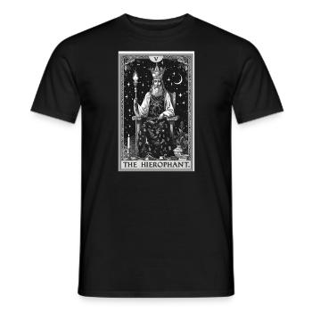 Tarotkarte The Hierophant Der Hierophant - Männer T-Shirt - Schwarz - Vorne - AI Model Male 178 light (178cm)