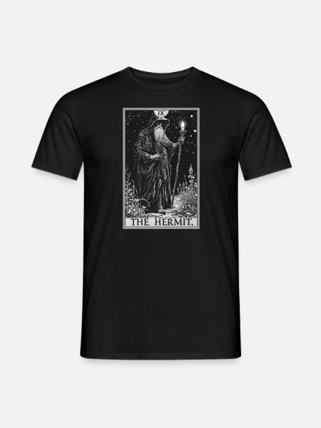 Tarotkarten Tarotkarte The Hermit Der Eremit - Männer T-Shirt - Schwarz