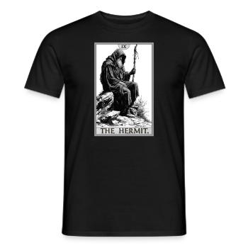 Tarot Card Tarot Card The Hermit The Hermit - Men's T-Shirt - black - Front - AI Model Male 178 light (178cm)