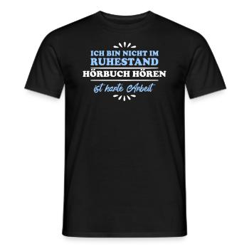 Retirement Retiree Retiree Audiobook Listening - Men's T-Shirt - black - Front - AI Model Male 178 light (178cm)