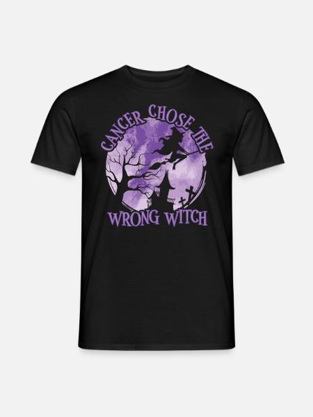 Krebs Hexe Lila Leiomyosarkom - Männer T-Shirt - Schwarz