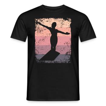 Synchronized Water Diver High Diver - Men's T-Shirt - black - Front - AI Model Male 178 light (178cm)