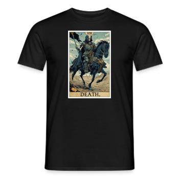 Cartes de tarot carte de tarot mort mort - T-shirt homme - noir - Devant - AI Model Male 178 light (178cm)