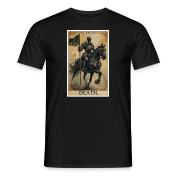 Cartes de tarot carte de tarot mort mort - T-shirt homme - noir - Devant - AI Model Male 178 light (178cm)