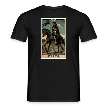 Cartes de tarot carte de tarot mort mort - T-shirt homme - noir - Devant - AI Model Male 178 light (178cm)