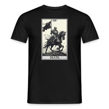 Cartes de tarot carte de tarot mort mort - T-shirt homme - noir - Devant - AI Model Male 178 light (178cm)