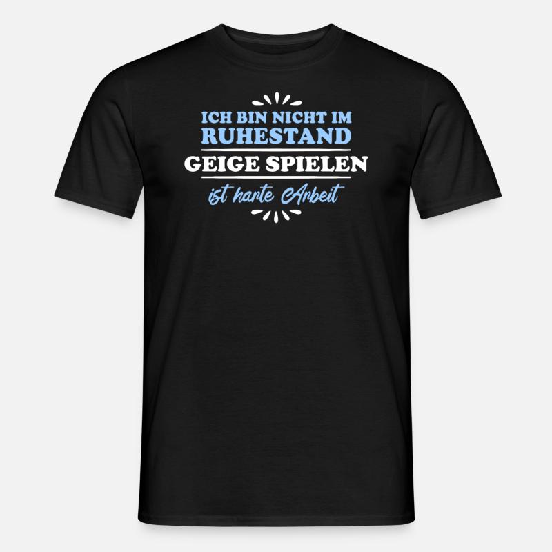 Ruhestand Rentner Pensioner Geiger - Männer T-Shirt - Schwarz