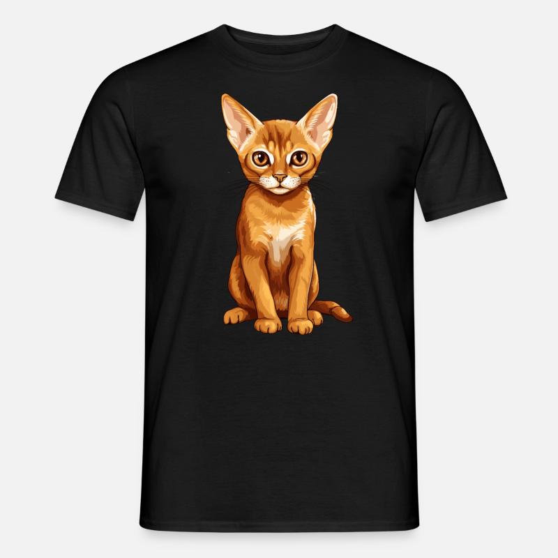 Abyssinian Cat Abessinierkatze - Männer T-Shirt - Schwarz