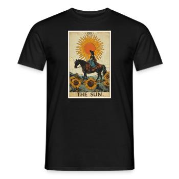 Tarot Cards Tarot Card The Sun The Sun - Men's T-Shirt - black - Front - AI Model Male 178 light (178cm)
