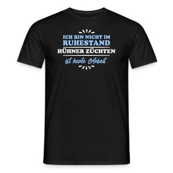 Retirement Pensioner Pensioner Chicken Breeder - Men's T-Shirt - black - Front - AI Model Male 178 light (178cm)